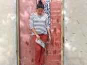 Outfit Styling White Blue Stripes