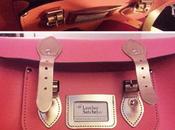 Leather Satchel 12.5″ Coral Gold