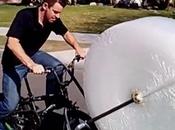 Bicycle With Giant Roll Bubble Wrap Popping Ride