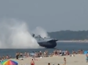 Russian Military Ship Plows Onto Crowded Beach (Video)