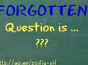 [Word God] Forgotten Question