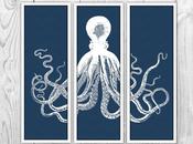 Octopus Triptych Etsy