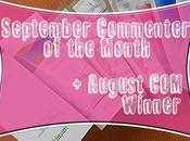 September Comment Month Prizes August Winner