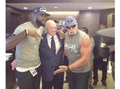 Lebron James, Jerry Jones Hulk Hogan Take Picture Togeteher. #Welcomtotheclownshow