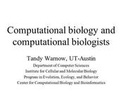 Computational Biology Austin Conference Bioinformatics Recent Advances Biology.
