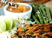 Grilled Chicken Satay with Peanut Sauce