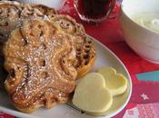 Gingerbread Waffles with Lemon Cream