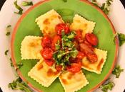 Spinach Cheese Ravioli with Roasted Tomatoes Basil