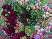 Floral Wreath with Dahlias Roses