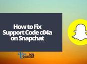 Support Code C04a Snapchat