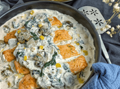 Baked Salmon Cream-mushroom-spinach Sauce