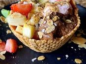 Fruit Yogurt Waffle Bowls