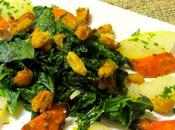 Wilted Kale Salad with Poached Pears, Lemon-Glazed Carrots, Roasted White Beans