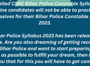 Download Bihar Police Constable Syllabus 2023
