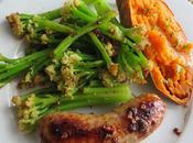 Garlic Butter Sausages Broccoli Skillet