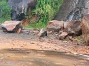 Rocks Fall Kandy Mahiyangana Road