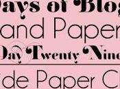 Days Blogging (D.I.Y. Paper Tips) Twenty-Nine: Bride Timing Reference