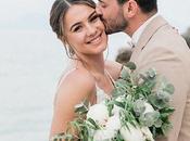 Lovely Beach Wedding Breath Zorbas Lefkada with Fresh White Florals Jasmina Emir