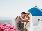 Destination Wedding Santorini with Romantic White Florals Emma