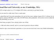 Jobless Desperate? There’s Always Fraud: “$40k Year Attend Harvard University