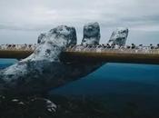 You’ll Safe Hands When Walk Down This Vietnam Golden Bridge. Quite Literally!