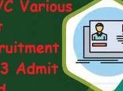 Various Post Recruitment 2023 Admit Card