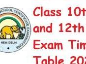 CISCE Class 10th 12th Exam Time Table 2024