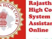 Rajasthan High Court System Assistant Online Form 2023