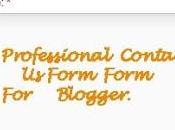 Professional Contact Form Widget Blogger