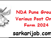 Pune Group Various Post Online Form 2024