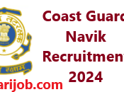 Coast Guard Navik Recruitment 2024