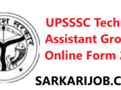 UPSSSC Technical Assistant Group Online Form 2024