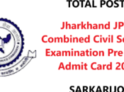 Jharkhand JPSC Combined Civil Services Examination Exam Admit Card 2024