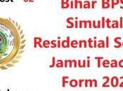 Bihar BPSC Simultala Residential School, Jamui Teacher Form 2024