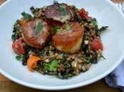 Healthy International Recipe: Provencal Scallops with Dijon Lentil, Kale, Tomato Salad