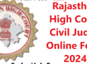 Rajasthan High Court Civil Judge Online Form 2024