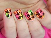 Neon Watercolor Houndstooth