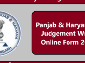 Panjab Haryana Judgement Writer Online Form 2024