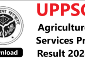 UPPSC Agriculture Services Result 2024