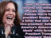 Over Security Military Officials Endorse Harris
