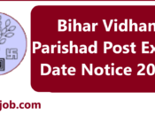 Bihar Vidhan Parishad Various Post Exam Date Notice 2024