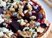 Beetroot, Blue Cheese Walnut Tart