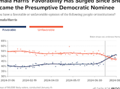 Poll Shows Favorability Turning Kamala Harris' Favor, Forcing Trump Look Playing Catch-up Standing Turns Shaky 2024 Presidential Race