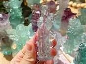 Enchanting World Rainbow Fluorite Angel Baby Carving Crafts