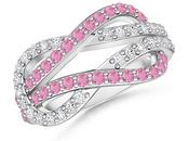 Sapphire Diamond Love Knot Ring