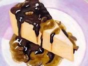 Painting Cheesecake with Chocolate Caramel Sauce