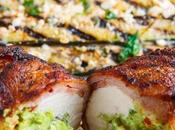 Bacon Wrapped Guacamole Stuffed Chicken