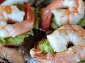 Shrimp Crostini with Avocado Butter: Holiday Appetizer