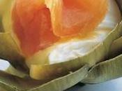 Steamed Artichokes Topped With Smoked Salmon Eggs