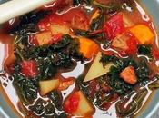Kale Soup with Spicy Chicken Sausage Sweet Potato